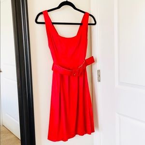 Nine West Orange & Red Dress with Matching Belt